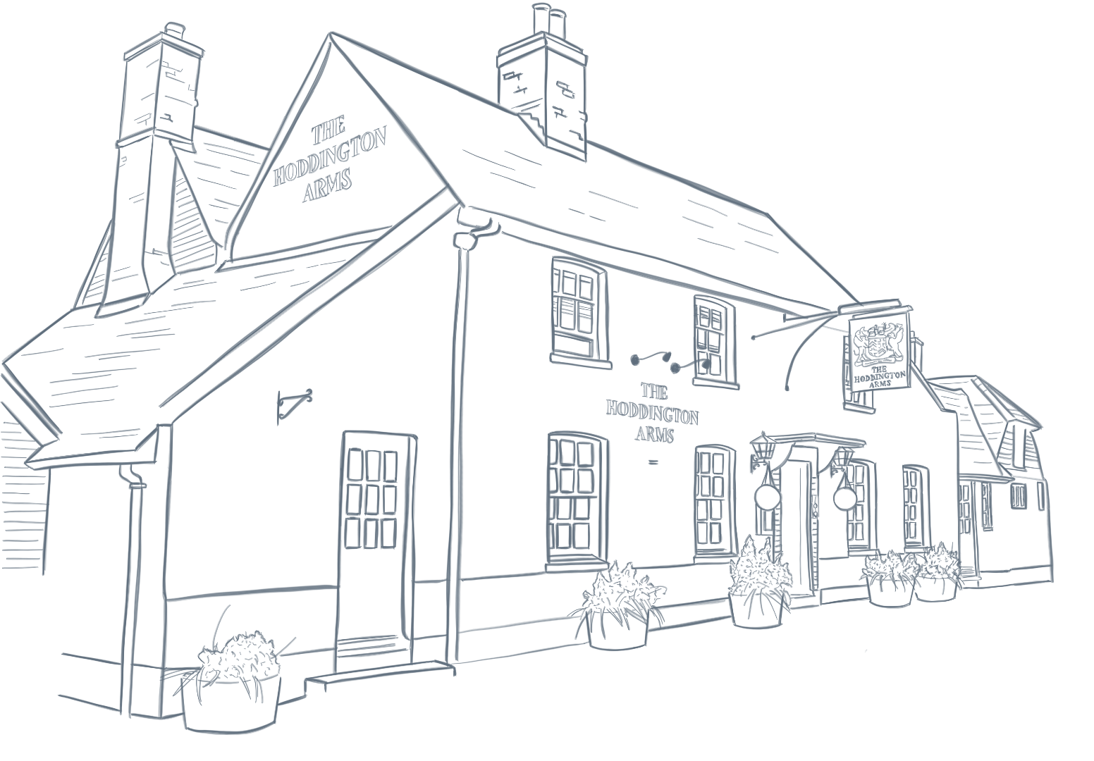 The Hoddington Arms - Watering Can and Jug